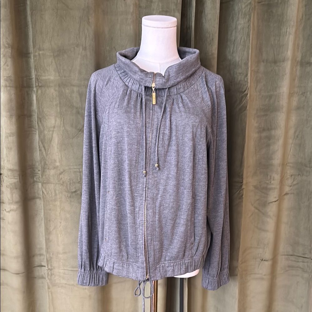 St. John SPA Gray Women's zipper jacket, M